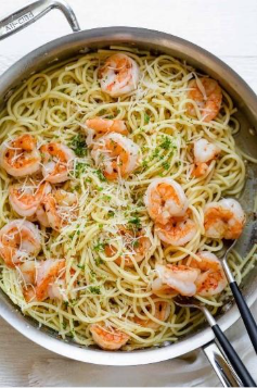 Garlic Shrimp Spaghetti